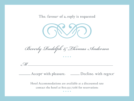 Wedding Invitation RSVP Card